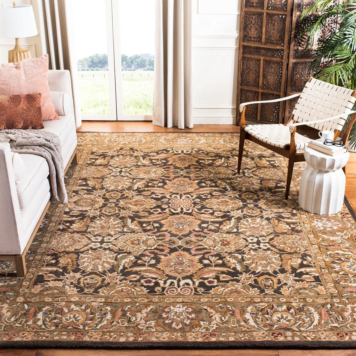 Safavieh Anatolia AN615B Dark Brown Gold Rug Studio