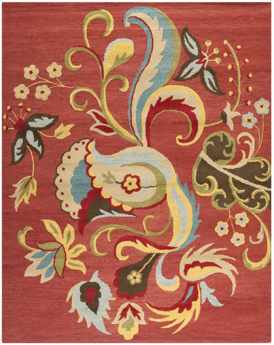 Safavieh Blossom Blm680b Rust Multi Rug Studio