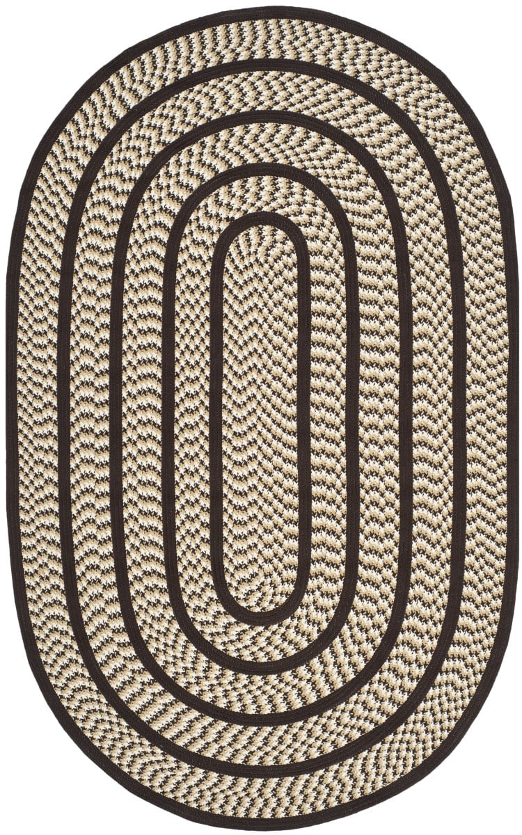 Safavieh Braided Brd401e Ivory Dark Brown Rug Studio