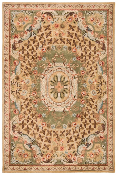 Safavieh Classic CL304D Toupe / Light Green Rug 2'3 x 8' Runner