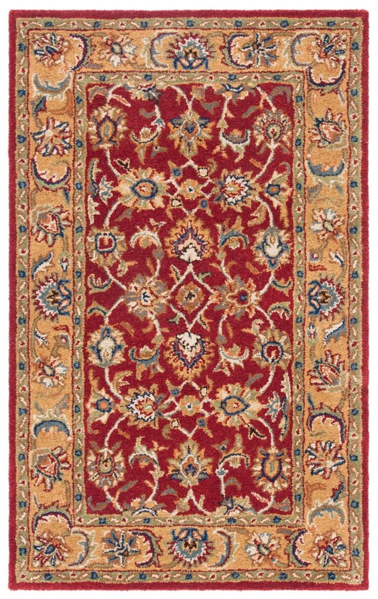 Red Gold Rug Classic CL758C Red - Gold | Rug Studio