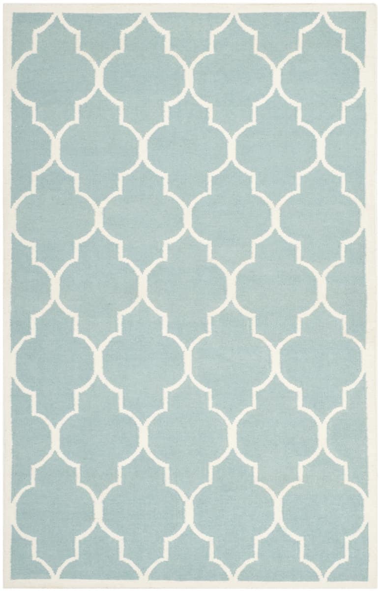 Safavieh Dhurries DHU632C Light Blue Ivory Rug Studio