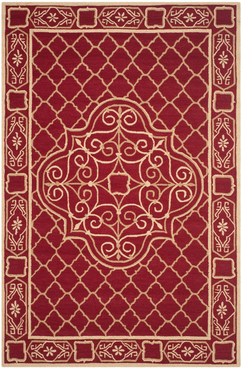 Safavieh Durarug Ezc729b Maroon Gold Rug Studio