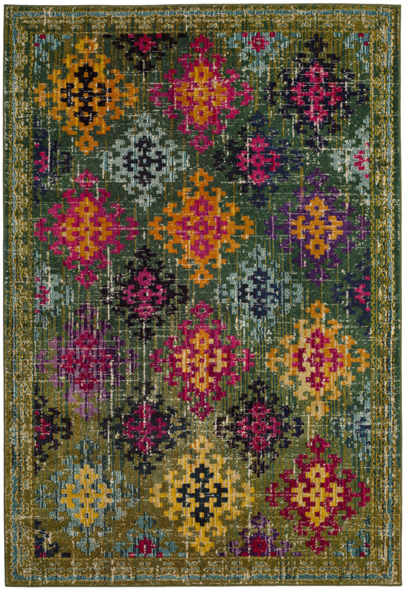 Monaco Mnc244g Green - Multi | Rug Studio