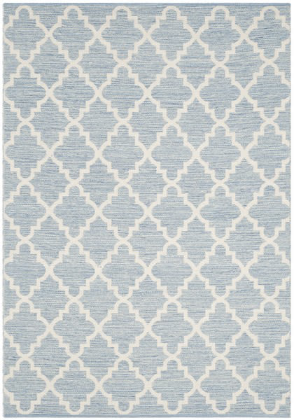 Light Blue Ivory 5' x 8' Safavieh Montauk Collection MTK723K Handmade Trellis Cotton Area Rug Light Blue Ivory 5' x 8' Safavieh Montauk Collection MTK723K Handmade Trellis Cotton Area Rug