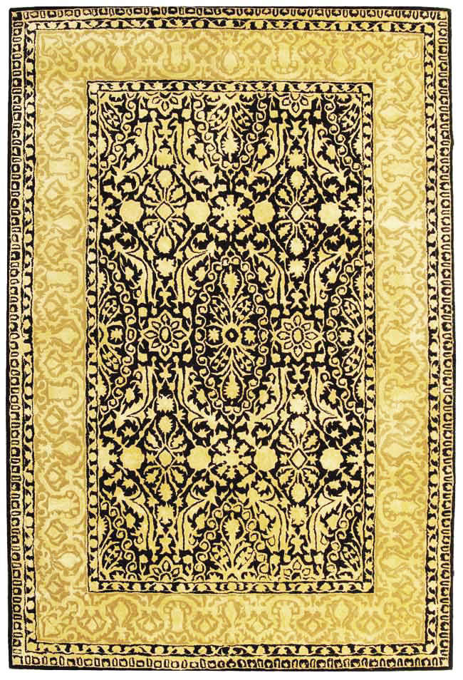 Safavieh Silk Road Skr213b Black Ivory Area Rug 61154