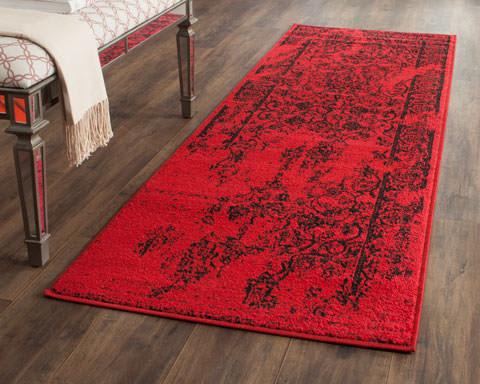 Safavieh Adirondack Lorenzo 5 X 8 Red/Black Indoor Distressed