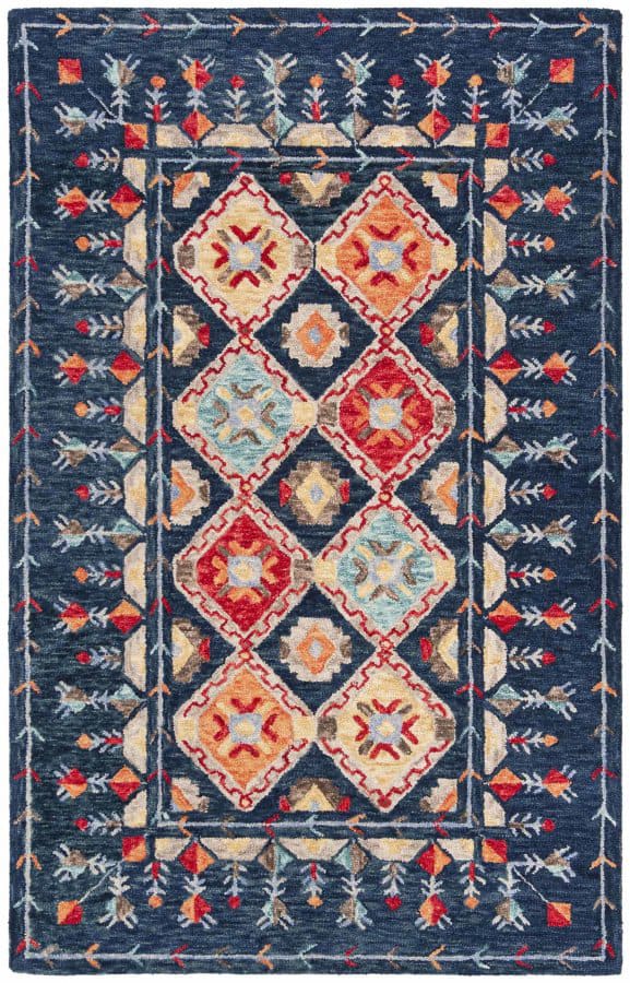Safavieh Aspen Apn515n Navy - Orange | Rug Studio
