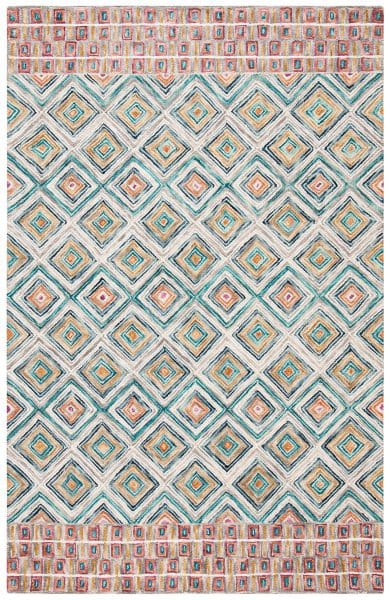 Aspen Apn812y Green - Red | Rug Studio