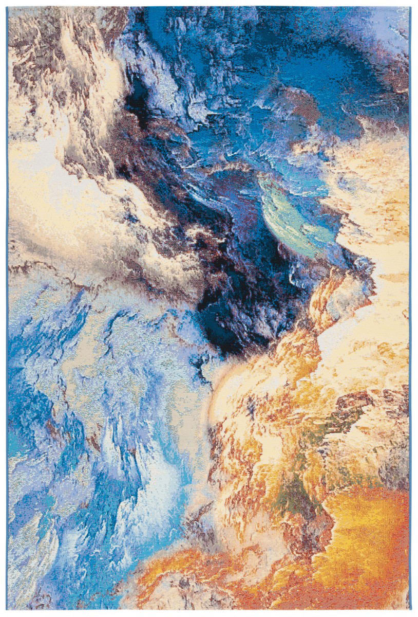 Safavieh Barbados Bar540M Blue - Rust Gold | Rug Studio