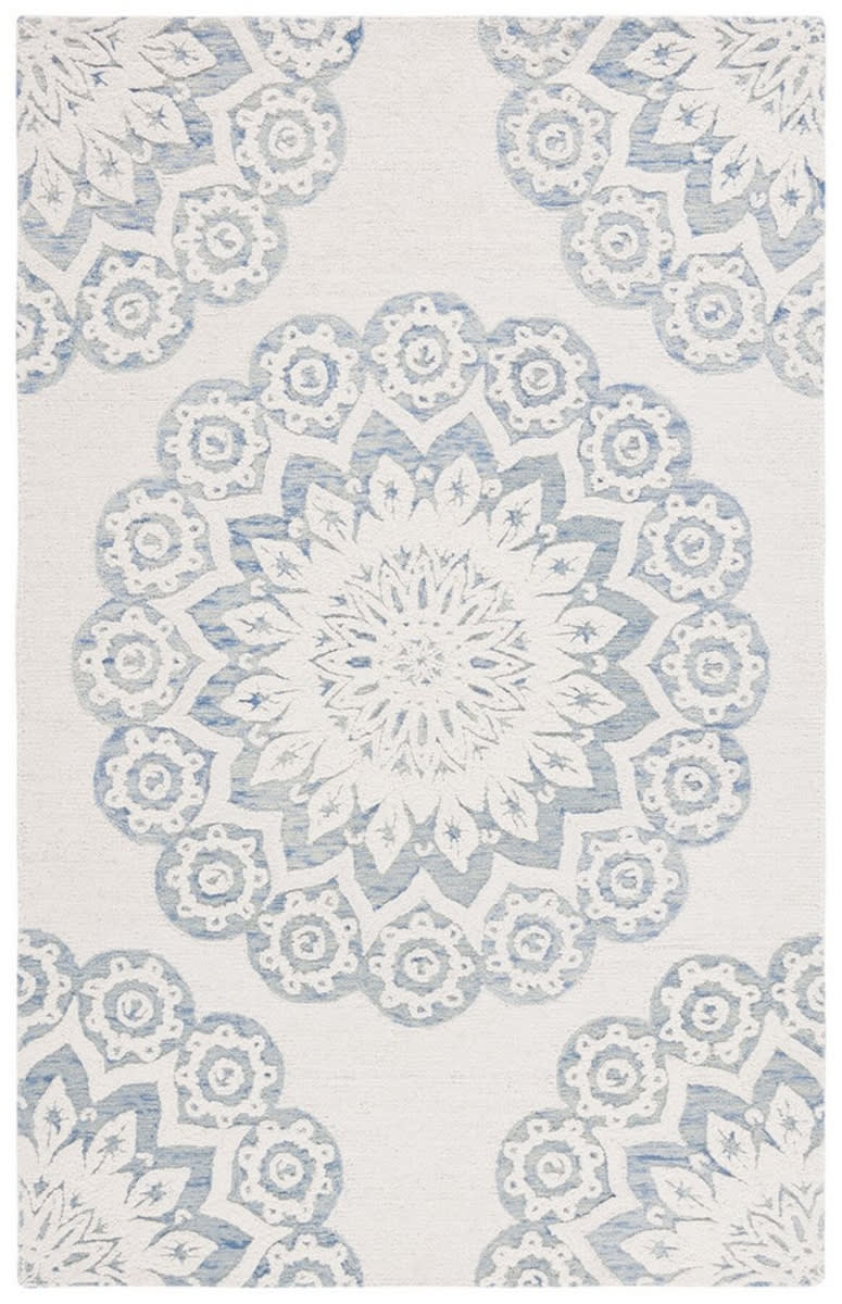 Safavieh Blossom Blm108M Ivory Blue Rug Studio