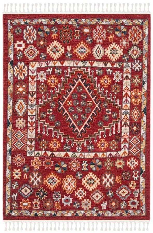 Safavieh Farmhouse Fmh814q Red Ivory Rug Studio