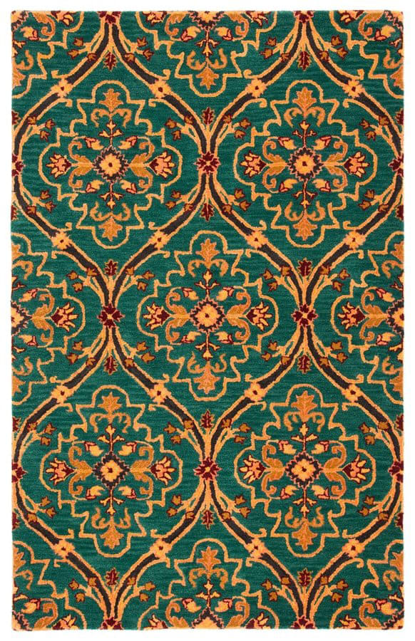 Safavieh Heritage Hg475y Green - Orange | Rug Studio