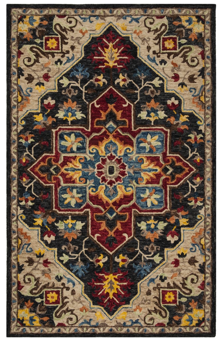 Aspen APN511H Charcoal - Cream | Rug Studio