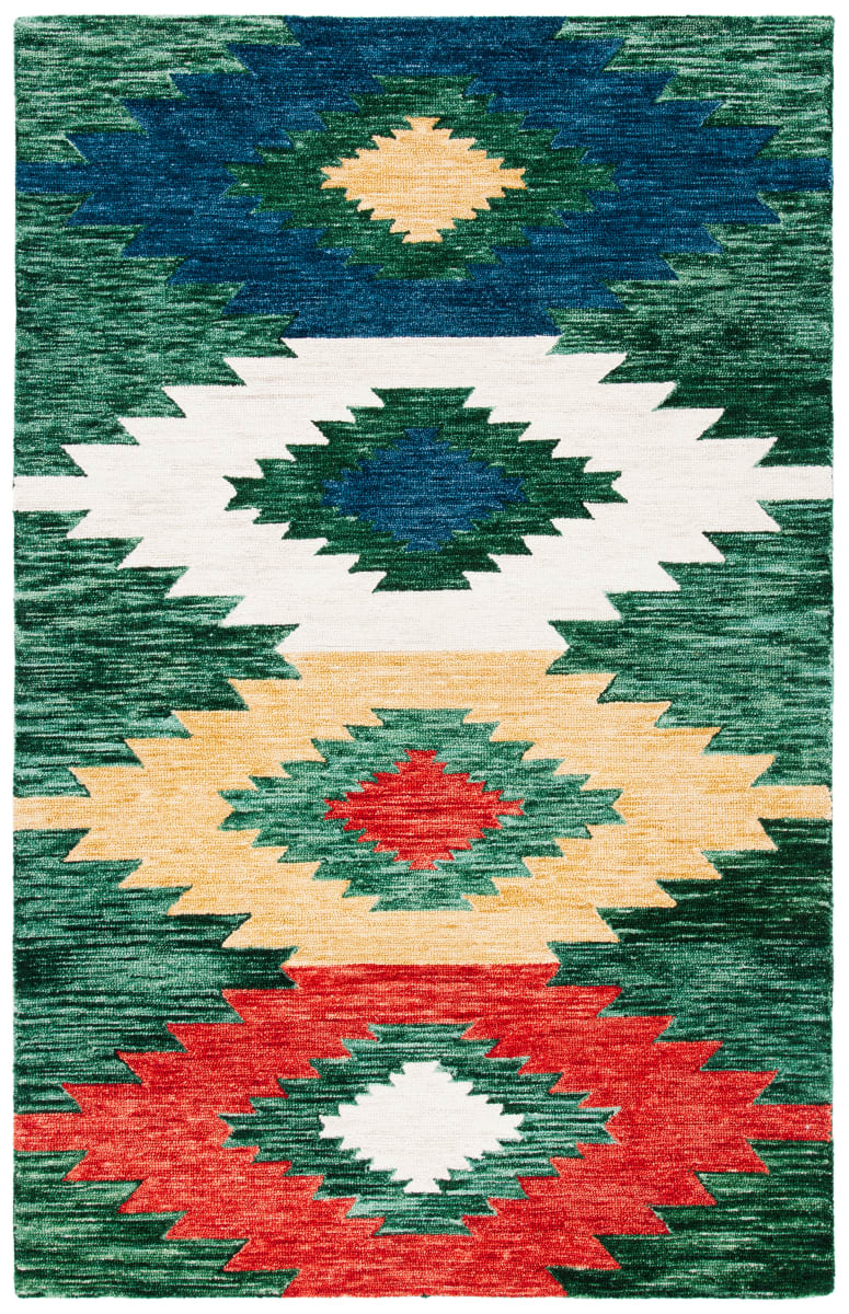 Safavieh Aspen APN704Y Green - Red | Rug Studio