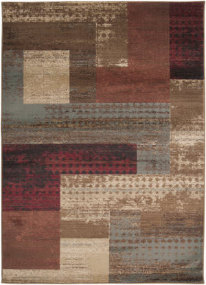 Burgundy And Brown Rug At Rug Studio
