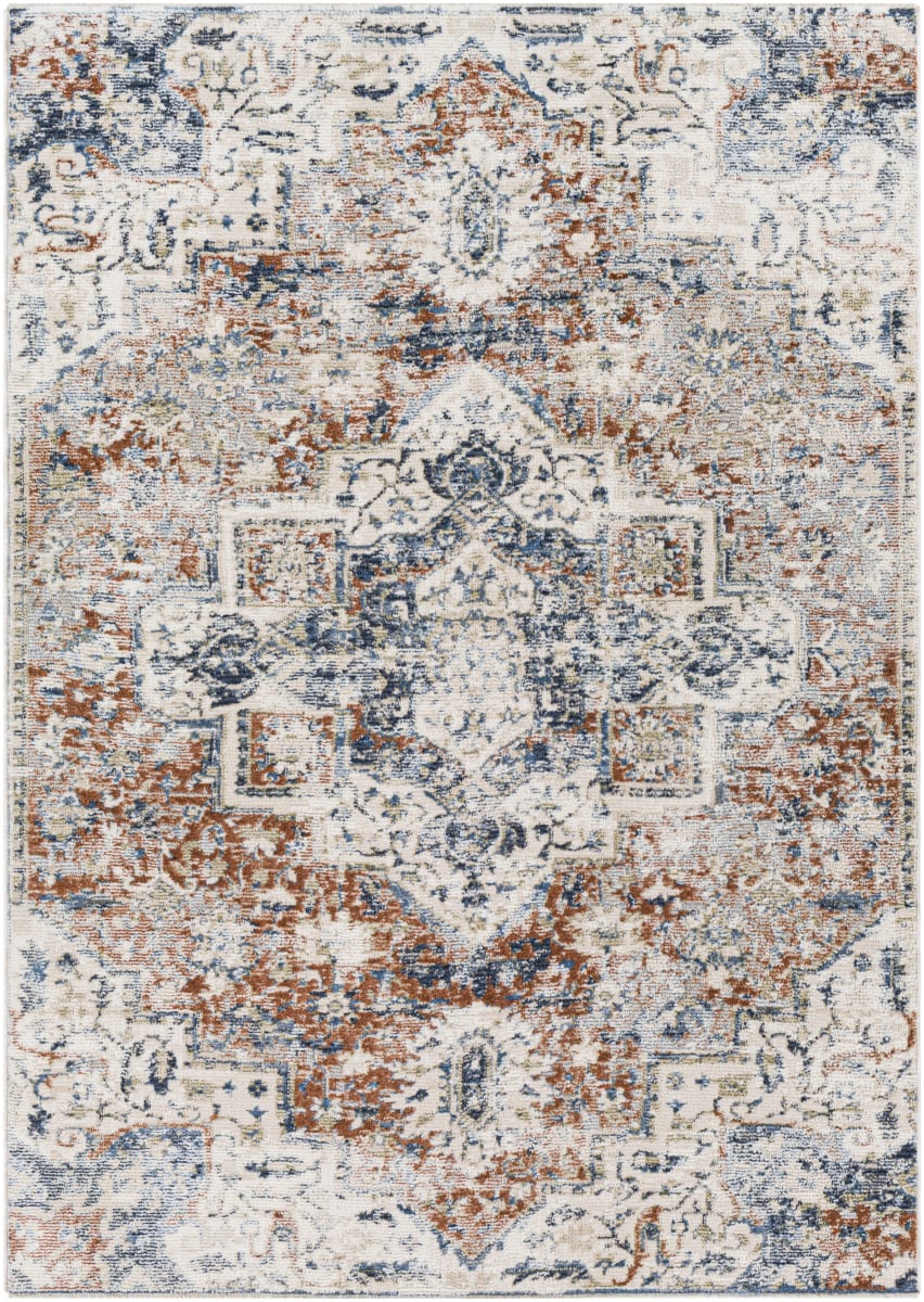 Surya Amore 8 x 10 Light Blue Indoor Medallion Oriental Area Rug