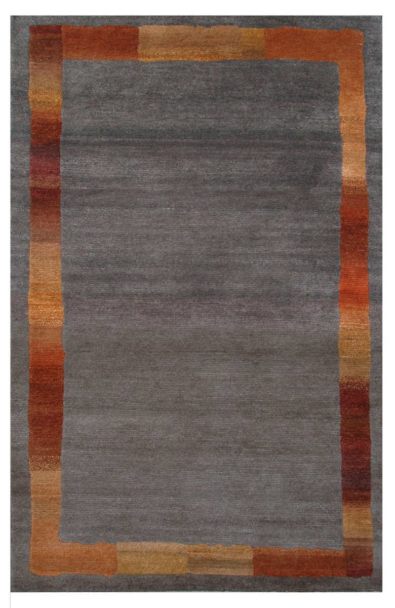 Tibet Rug Company 60 Knot Premium Tibetan Border Gray Rug Studio