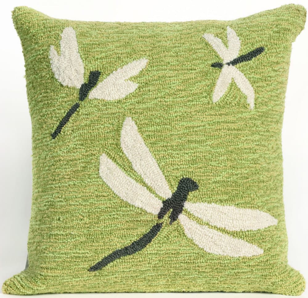 Trans Ocean Frontporch Pillow Dragonfly 141506 Green Area Rug 189868