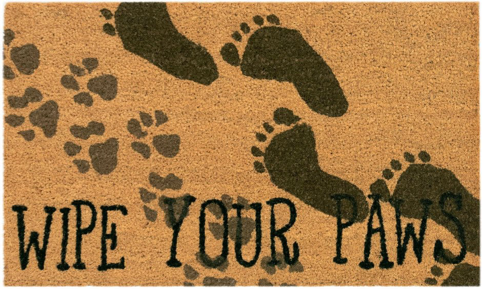 Trans-Ocean Natura Wipe Your Paws 202112 Natural 267965 | Rug Studio