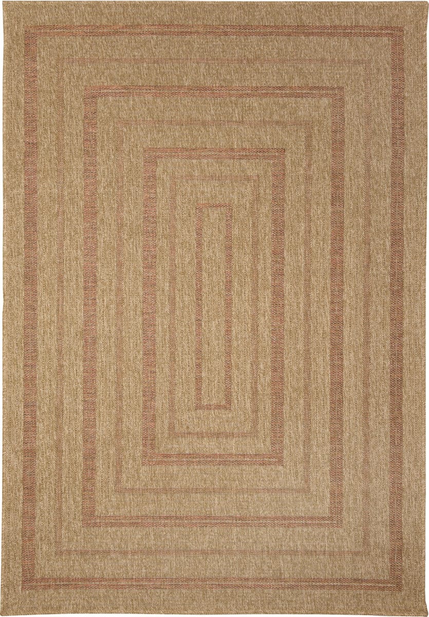 Trans-Ocean Sahara Multi Border 718514 Terracotta | Rug Studio