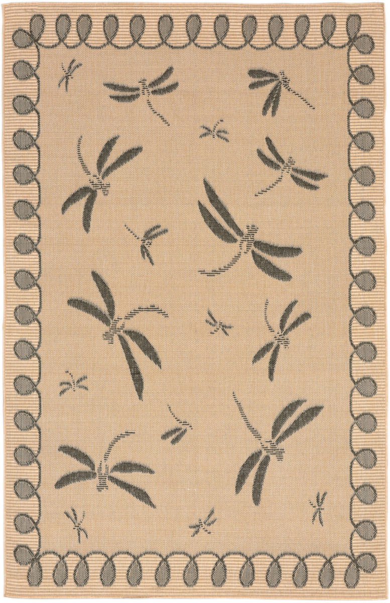 Trans Ocean Terrace Dragonfly 179167 Neutral Area Rug 190147