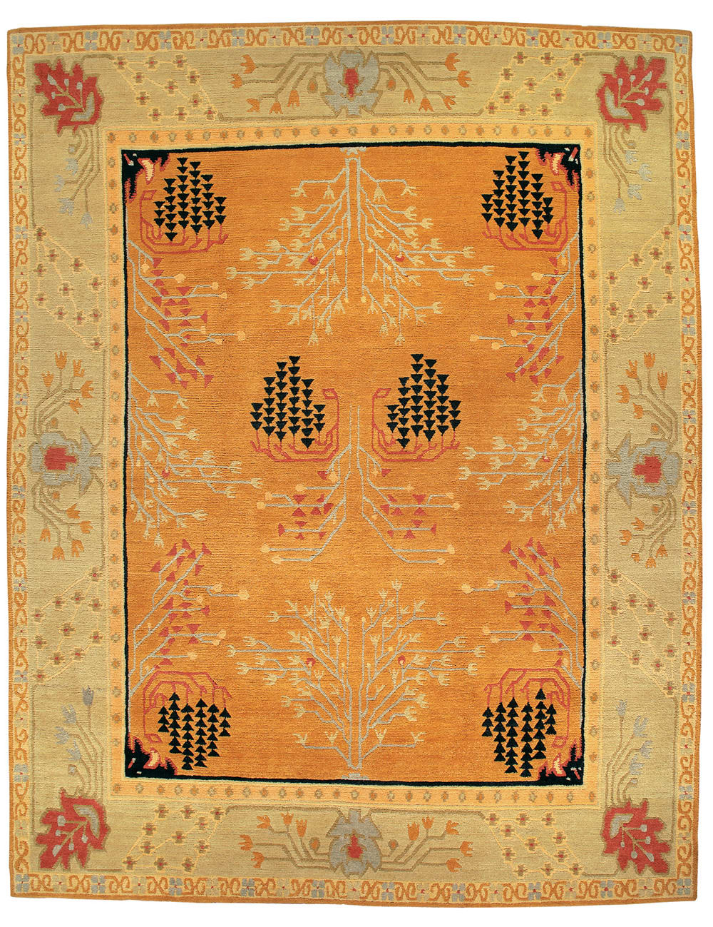 Tufenkian Setana Donegal Branches Saffron Rug Studio