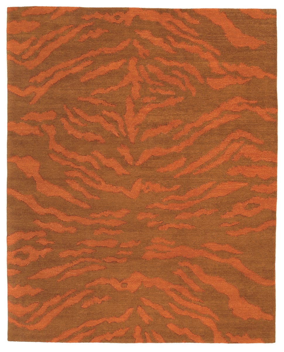 Tufenkian A Rajah Orange Persimmon Area Rug 81577