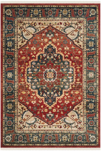 Lauren Ralph Lauren Chloe Lrl1221A Red - Navy | Rug Studio