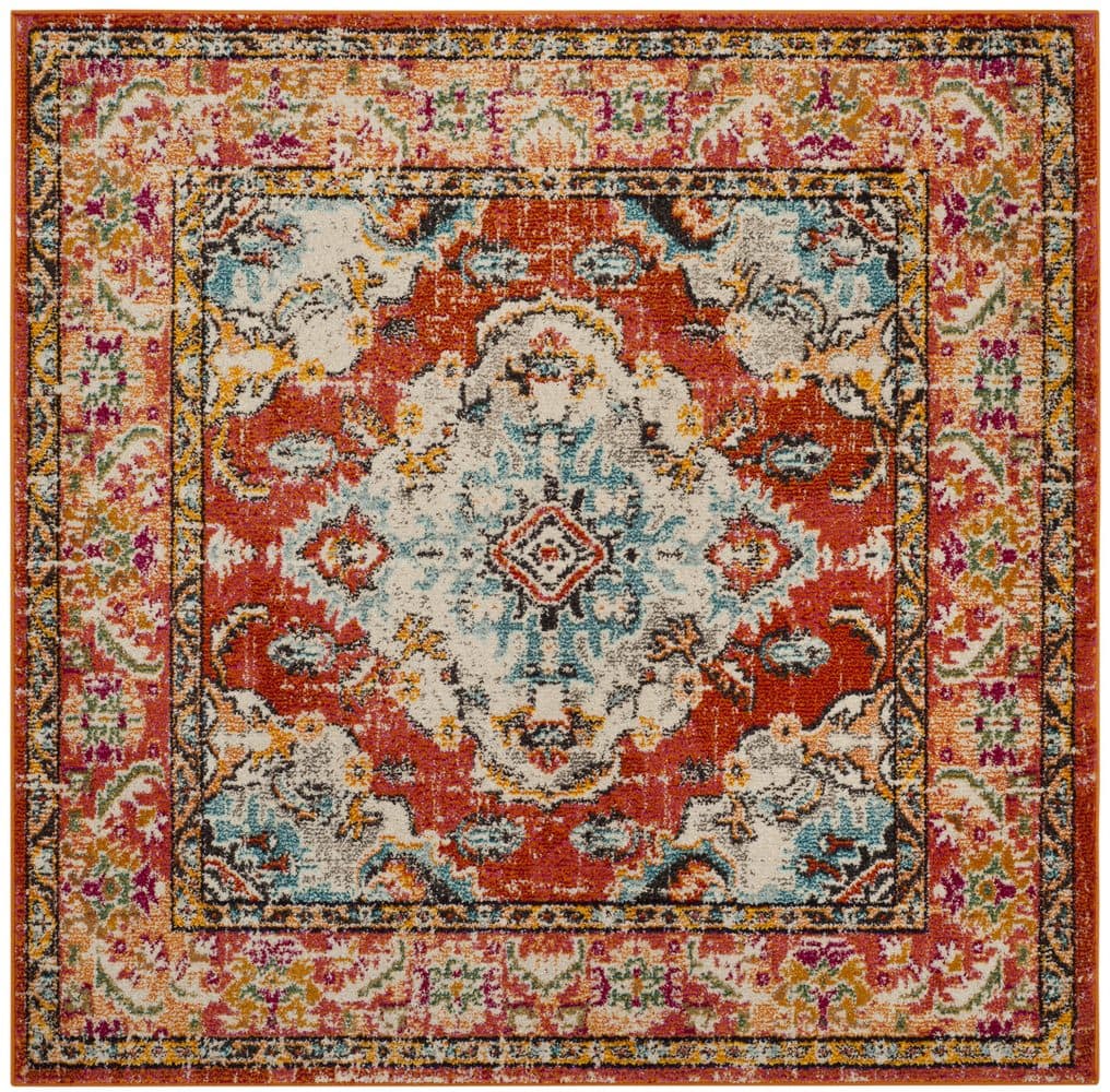 Safavieh Monaco Mnc243h Orange - Light Blue | Rug Studio