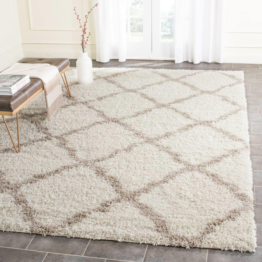 Safavieh Dallas Shag Sgd257b Ivory - Beige | Rug Studio