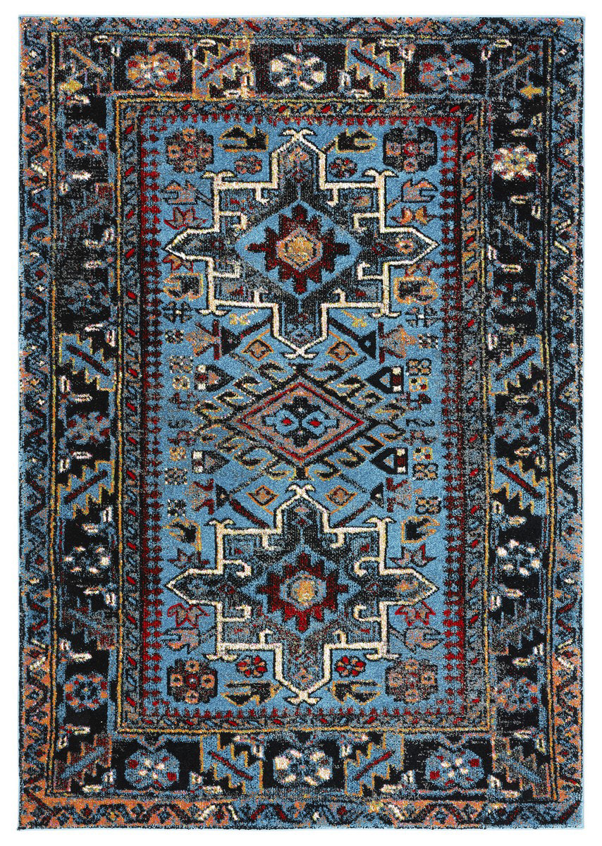 Safavieh Vintage Hamadan Vth211M Light Blue - Black | Rug Studio