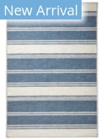 Dash and Albert Bowman Stripe Washable Blue Area Rug