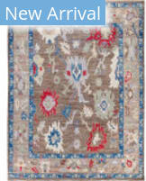 Solo Rugs Colorful Oushak Brown 9' x 11'11'' Rug