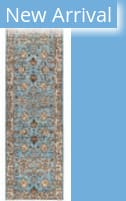 Solo Rugs Serapi Light Blue 2'8'' x 9'5'' Runner Rug
