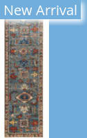 Solo Rugs Serapi Light Blue 2'7'' x 9'8'' Runner Rug
