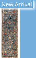 Solo Rugs Serapi Light Blue 2'8'' x 9'6'' Runner Rug