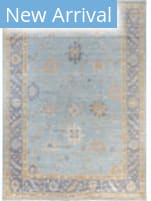Solo Rugs Colorful Oushak Light Blue 9'8'' x 13'6'' Rug