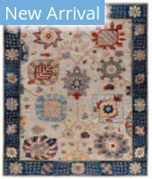 Solo Rugs Colorful Oushak Light Gray 8'1'' x 9'9'' Rug