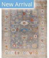 Solo Rugs Colorful Oushak Gray 8'3'' x 9'10'' Rug