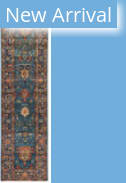 Solo Rugs Serapi Light Blue 2'6'' x 9'8'' Runner Rug