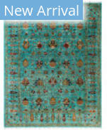 Solo Rugs Tribal Green 8'1'' x 10'3'' Rug