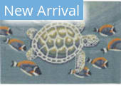 Trans-Ocean Frontporch Turtle And Fish 4636/04 Ocean Area Rug