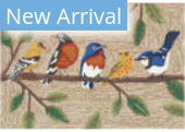 Trans-Ocean Frontporch Birds On A Branch 4671/12 Natural Area Rug