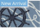 Trans-Ocean Frontporch Captain''s Wheel 4672/03 Marine Area Rug