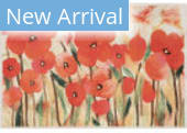 Trans-Ocean Impressions Poppies 2925/24 Red Area Rug
