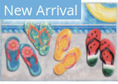 Trans-Ocean Impressions Poolside Flip Flops 2933/44 Multi Area Rug