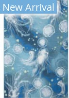 Trans-Ocean Marina Jelly Fish 8155/04 Bloom Area Rug
