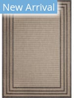 Trans-Ocean Monaco Striped Border 6279/12 Taupe Area Rug