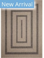 Trans-Ocean Monaco Multi Border 6280/12 Taupe Area Rug